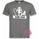 tričko Game over šedá – Zboží Mobilmania