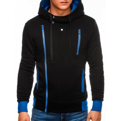 Ombre Clothing mikina na zip s kapucí Chandler černá B297