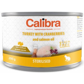 Calibra Sterilised Turkey with Cranberries and Salmon Oil 0,2 kg