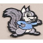 Nažehlovací záplata - veverka - rozměr 5 cm x 4,5 cm - růžová, tyrkysová, modrá růžová_10001130 – Hledejceny.cz