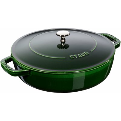 Staub Stewing zelená litinová pánev s poklicí 28 cm