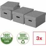 Esselte Home, velikost M, šedý, 3 ks – Zboží Živě