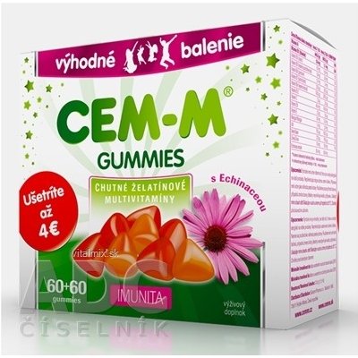 CEM-M Gummi IMmunita želatinové Multivitaminy s Echinaceou 120 ks – Hledejceny.cz