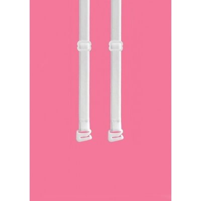 Julimex Textilní ramínka 10 mm bílá bílá – Zboží Dáma