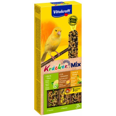 Vitakraft KRÄCKER tyčinky MIX KANÁREK vejce & kiwi & sezam 90 g – Hledejceny.cz