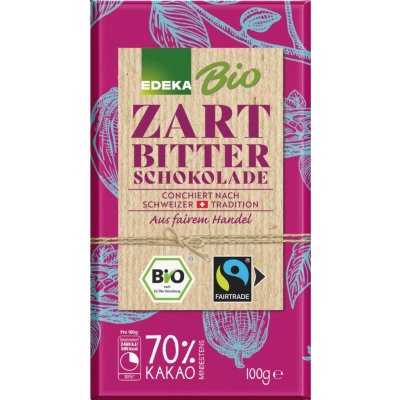 Edeka BIO hořká čokoláda 70% 100 g – Zboží Mobilmania