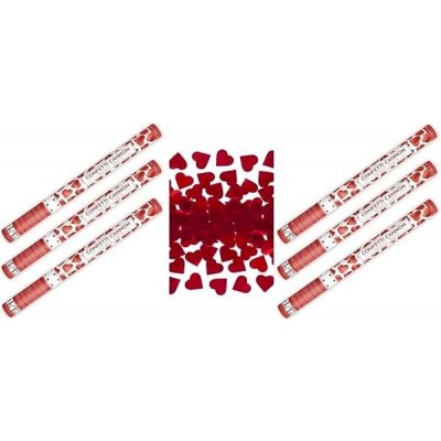 Konfety svatební 60 cm 6 ks ČERVENÉ SRDCE PARTYKONF – Hledejceny.cz