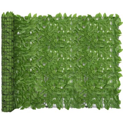 vidaXL Balkónová zástěna se zelenými listy 600 x 150 cm – Zboží Mobilmania