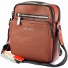 Taška  Pierre Cardin Střední pánská dvouoddílová crossbody taška no. 066 hnědá