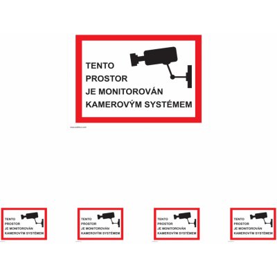 Walteco Tento prostor je monitorován 297x210mm, formát A4, plastová tabulka Množství: 5 ks , 20050BP1 – Zboží Dáma