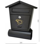 Poštovní schránka 280x310x50 mm černá matná – HobbyKompas.cz