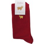 Bella Rose Vánoční ponožky Zlaté prasátko 40–43, červená barva, textil – Sleviste.cz