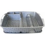 Mega Plast, Odkapávač na nádobí, polyratan, 47,5 x 37,5 x 9 cm, světle šedý – Sleviste.cz