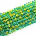 Praskané korálky - zelenožluté - ∅ 8 mm - 10 ks – Hledejceny.cz