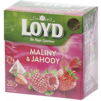 Loyd ovocný čaj aromatizovaný maliny a jahoda 20 x 2 g