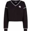 Dámská mikina Karl Lagerfeld mikina IKONIK 2.0 CROPPED sweatshirt černá