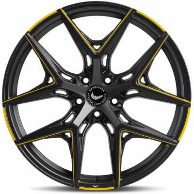 Barracuda RAZZER 9,5x21 5x114,3 ET38 yellowgold puresports matt black machined – Hledejceny.cz