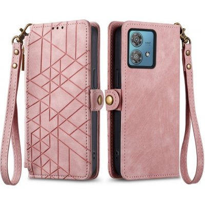 Vsechnonamobil 66177 GEOM Peněženkové pouzdro pro Motorola Moto G84 5G růžové – Zboží Živě