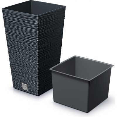 Prosperplast Květináč FURU SQUARE 26,5 cm antracit – Zboží Mobilmania