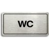 Piktogram Accept Piktogram "WC" (160 × 80 mm) (stříbrná tabulka - černý tisk)