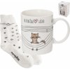 Hrnek a šálek Orion Dárkový hrnek s ponožkami Nekonečná láska kočka 350 ml