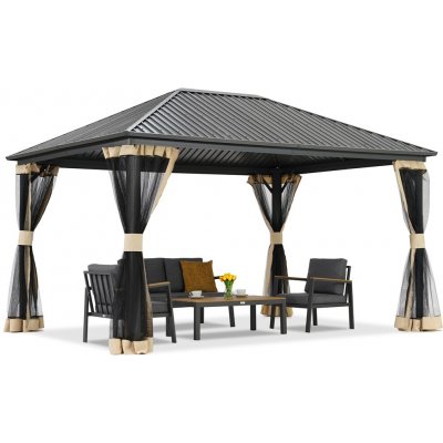 Garden Point altán Sardinie s moskytiérou 3x4 béžový – Hledejceny.cz