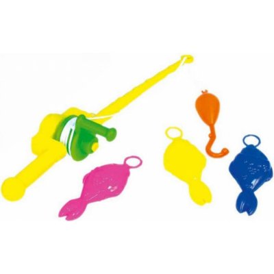 Teddies 47681 Hra ryby rybář plast 3 ks+prut 50 cm asst 2 barvy v síťce – Zboží Dáma