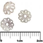 Ozdobný kaplík, barva stříbrná, 7 mm, 10ks – Zboží Dáma