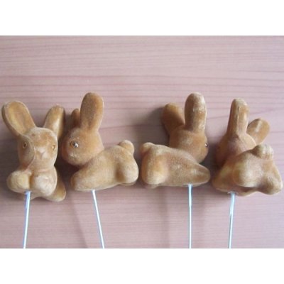 Králíček hnědý malý 4 ks zápich – Hledejceny.cz