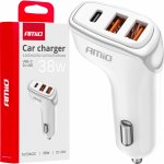 Nabíječka do auta 2x USB-A + USB-C 38W AMiO-03886 | Zboží Auto