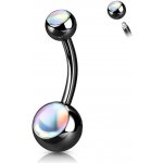 Šperky4U Černý piercing do pupíku banánek BS0005-K – Hledejceny.cz