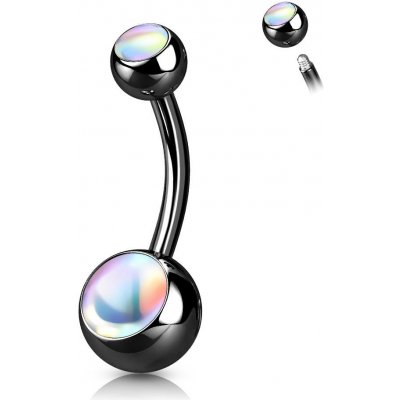 Šperky4U Černý piercing do pupíku banánek BS0005-K – Hledejceny.cz