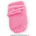 Baby Nellys Zimní pletené rukavičky růžové – Zboží Dáma