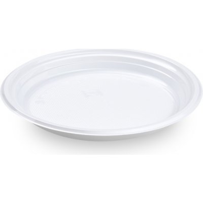 WIMEX Plastový talíř bílý Economy opakovaně použitelný – Zboží Mobilmania