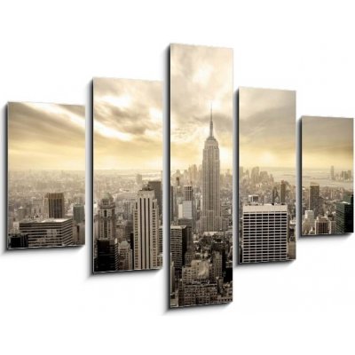 Obraz pětidílný 5D - 150 x 100 cm - manhattan manhattan new york město – Zboží Mobilmania