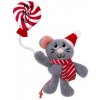 Hračka pro kočku Kong cat vánoční Occasions Holiday Mouse 9,5 x 18,4 cm