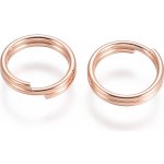Rozdělovací kroužek z nerezové oceli - růžově zlatý - Ø 7 x 0,7 mm - 1 ks – Sleviste.cz
