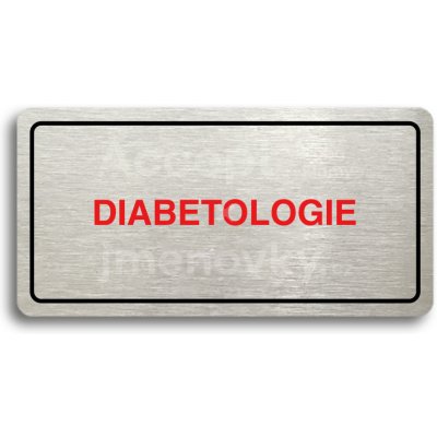 ACCEPT Piktogram DIABETOLOGIE - stříbrná tabulka - barevný tisk – Hledejceny.cz