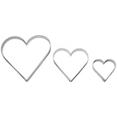 SMOLÍK SRDCE Sada 3 ks 729 118 × 111 mm velké hladké, pocínované – Hledejceny.cz