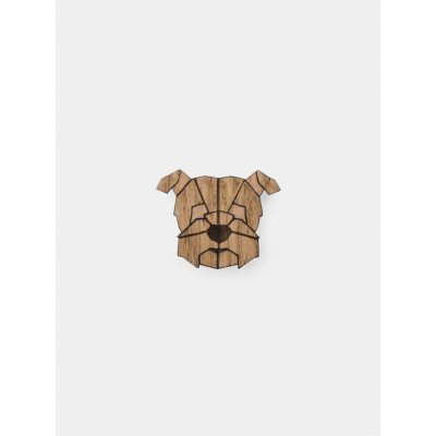 BeWooden dřevěná brož ve tvaru psa Heřman Brooch – Zboží Mobilmania