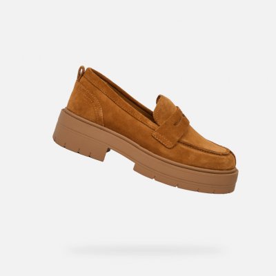 Geox Světle hnědé dámské mokasíny Spherica EC7 – Hledejceny.cz