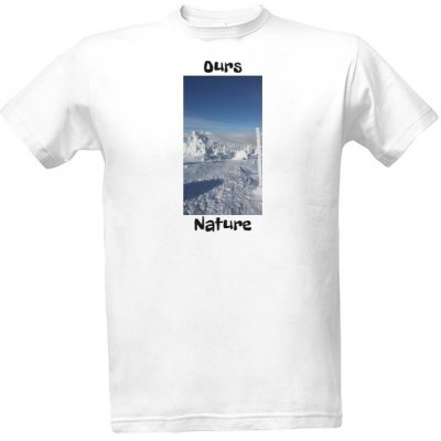 Tričko s potiskem ours nature triko zima pánské bílé – Zboží Mobilmania