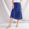 Dámská sukně Blancheporte krajková midi sukně modrá
