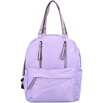 Moderní dámský látkový kabelko batoh Anita světle fialová