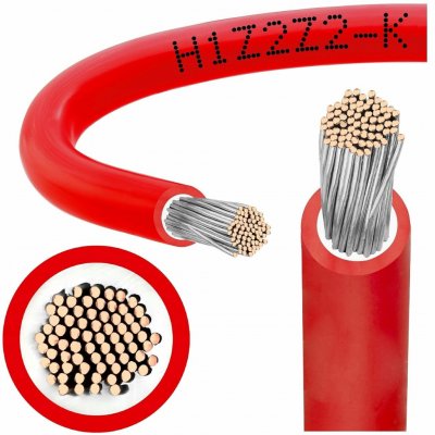 Vapro System Solární kabel 1x 6 mm červený 1 m – Zbozi.Blesk.cz