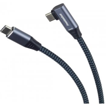 Premiumcord ku31cu05 USB-C zahnutý USB 3.2 GEN 2, 3A, 60W, 20Gbit/s, 0,5m