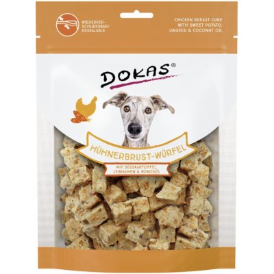 Dokas Kuřecí kostky s batáty a lněným s. 150 g