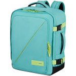 American Tourister TAKE2CABIN Batoh Modrý Dusty Turquoise/Lime 38L – Zboží Dáma