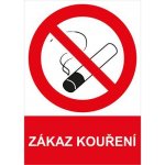Zákaz kouření, samolepka 148 x 210 x 0,1 mm A5 – Zboží Mobilmania