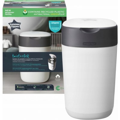 Tommee Tippee Twist & Click kbelík na pleny bílý – Zboží Dáma